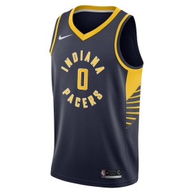 Camiseta Hombre NBA Indiana Pacers Tyrese Haliburton 0 2022-23 Nike Icon Edition Navy Swingman